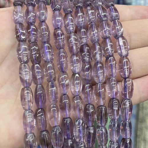 Natural Amethyst Beads, barrel, fashion jewelry & DIY, purple Approx 38 cm [