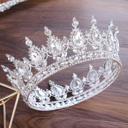 Tiaras nupciales, aleación de zinc, con Cristal, Joyería & para mujer, más colores para la opción, width 130mm, height 50mm, Vendido por UD