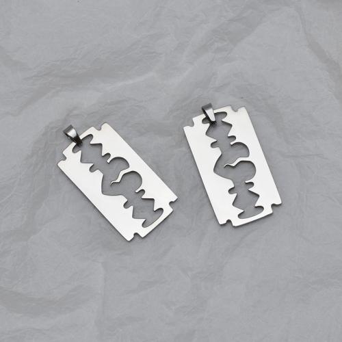 Stainless Steel Pendants, 304 Stainless Steel, Razor Blade, polished, DIY, original color 