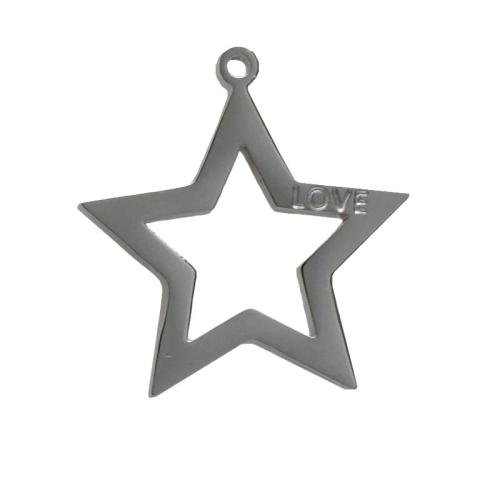 Stainless Steel Star Pendant, 304 Stainless Steel, polished, DIY, original color 