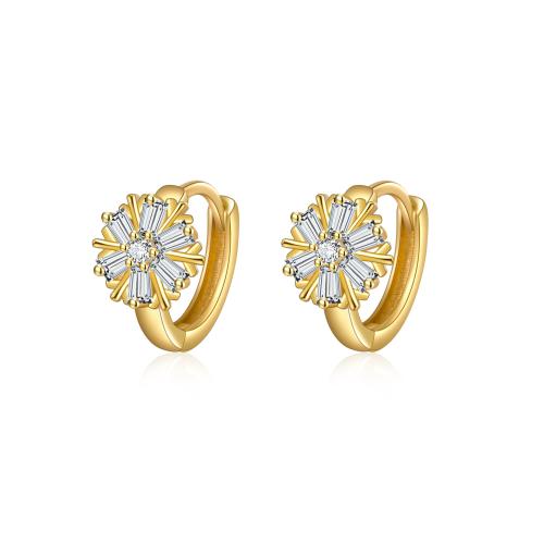 Cubic Zirconia Micro Pave Brass Earring, plated, micro pave cubic zirconia & for woman 