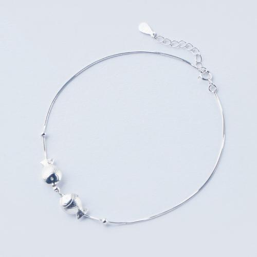 Мода ювелирные изделия anklet, 925 пробы, с 3.5cm наполнитель цепи, Рыба, полированный, ювелирные изделия моды & Женский, длина:Приблизительно 22 см, продается PC