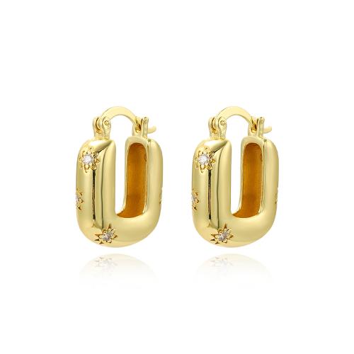 Cubic Zirconia Micro Pave Brass Earring, high quality plated, fashion jewelry & micro pave cubic zirconia & for woman 