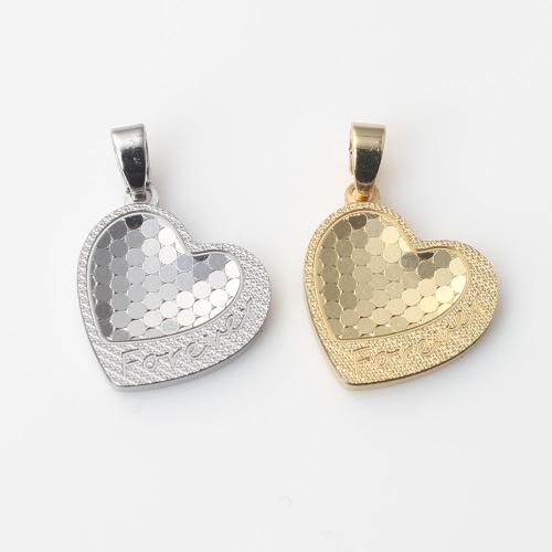 Brass Heart Pendants, plated, DIY 