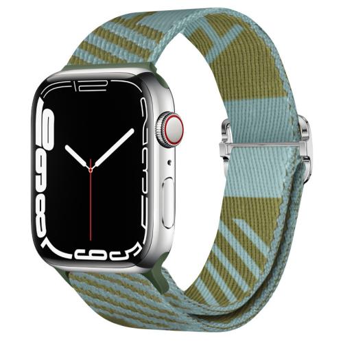 Bande de montre en acier inoxydable, Nylon, avec alliage de zinc, pour montre apple & unisexe & normes différentes pour le choix, plus de couleurs à choisir, Vendu par PC[