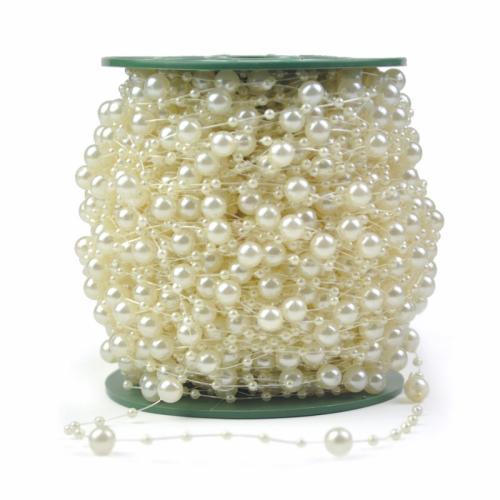 Decorative Beaded Chain, Plastic Pearl, DIY 