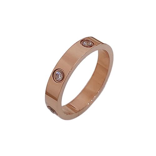 Anillo de dedo de acero Titanium de, Partículas de acero, Recubrimiento iónico al vacío, Joyería & diverso tamaño para la opción & para mujer & con diamantes de imitación, más colores para la opción, Vendido por UD