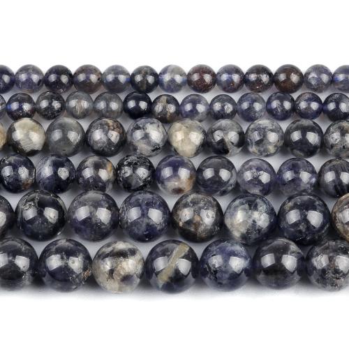 Mixed Gemstone Beads, Iolite, Round, polished, fashion jewelry & DIY mixed colors Approx 38 cm 