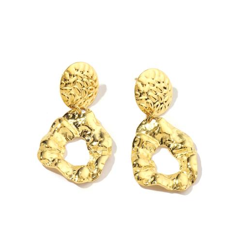 Boucles d'oreilles en acier titane, Placage ionique sous vide, bijoux de mode & pour femme & creux, doré Vendu par paire