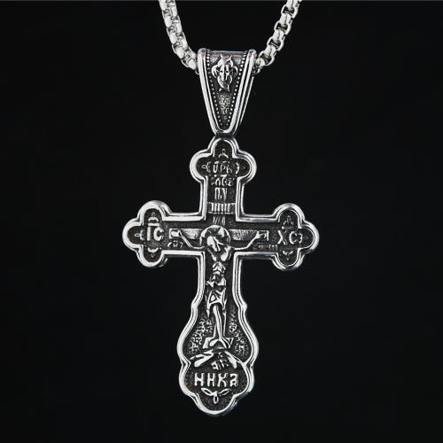 Stainless Steel Cross Pendants, 304 Stainless Steel, fashion jewelry & Unisex 