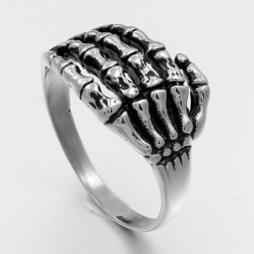 Anillo de dedo de acero Titanium de, Partículas de acero, pulido, Joyería & diverso tamaño para la opción & para hombre, Vendido por UD