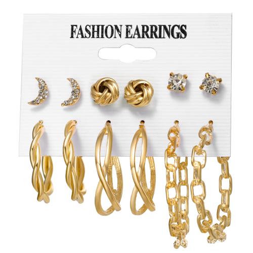 aleación de zinc Aretes, chapado, diferentes estilos para la opción & para mujer, earring length 5-40mm, Vendido por Set