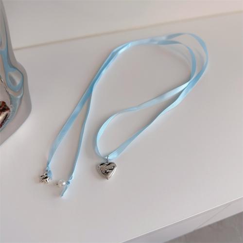 Mode Collier Choker, tissu, avec alliage de zinc, fait à la main, bijoux de mode & pour femme, plus de couleurs à choisir Environ 120 cm, Vendu par PC