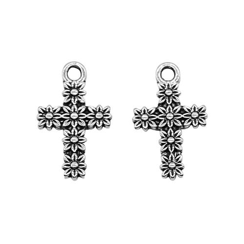 Zinc Alloy Cross Pendants, antique silver color plated, vintage & fashion jewelry & DIY 