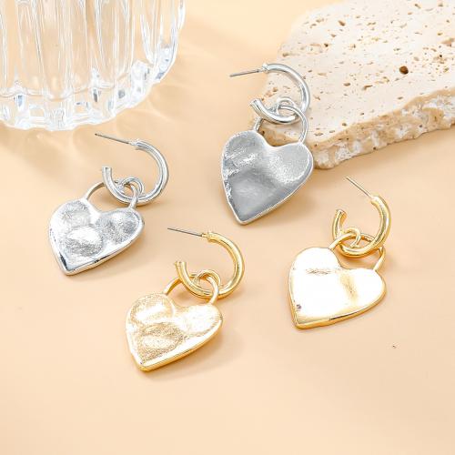 Zinc Alloy Drop Earring, Heart, plated, fashion jewelry & for woman 