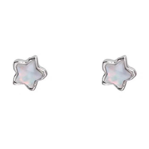 aleación de zinc Arito, Estrella, chapado en color de plata, diferentes estilos para la opción & micro arcilla de zirconia cúbica & para mujer, earring length 10-15mm, Vendido por Par[