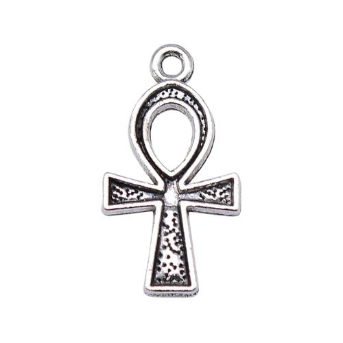 Zinc Alloy Cross Pendants, antique silver color plated, vintage & fashion jewelry & DIY & hollow 