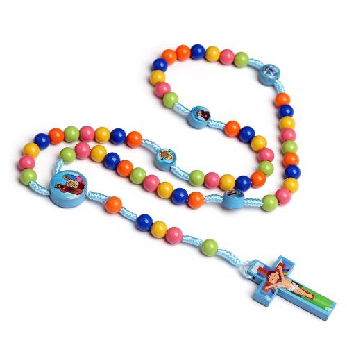 Pulseras de acrílico, con cordón de algodón & madera, engomada de gota, estilo popular & para  los niños, más colores para la opción, longitud:50 cm, Vendido por UD