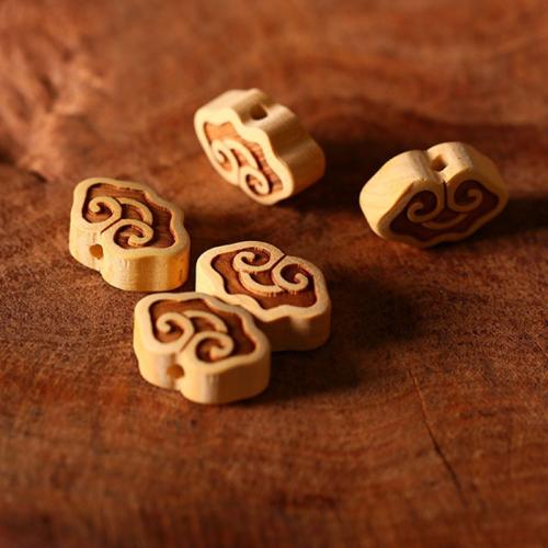 Original Wood Beads, Boxwood, Carved, DIY [