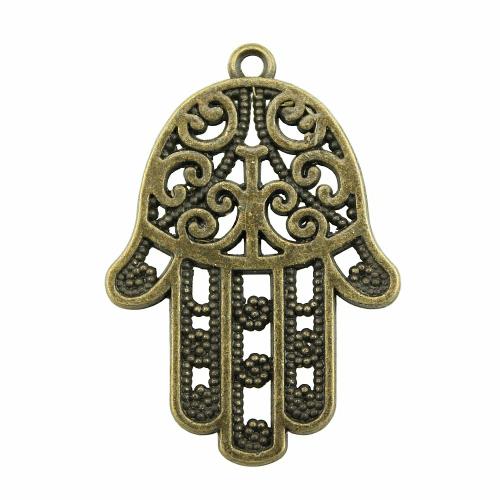 Zinc Alloy Hand Pendants, plated, vintage & fashion jewelry & DIY & hollow [