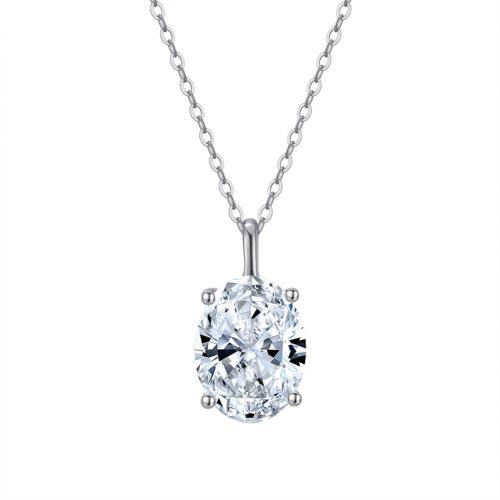 Zircon cubique Micro Pave collier en argent sterling, argent sterling 925, avec 5CM chaînes de rallonge, pavé de micro zircon & pour femme, plus de couleurs à choisir Environ 40 cm, Vendu par PC