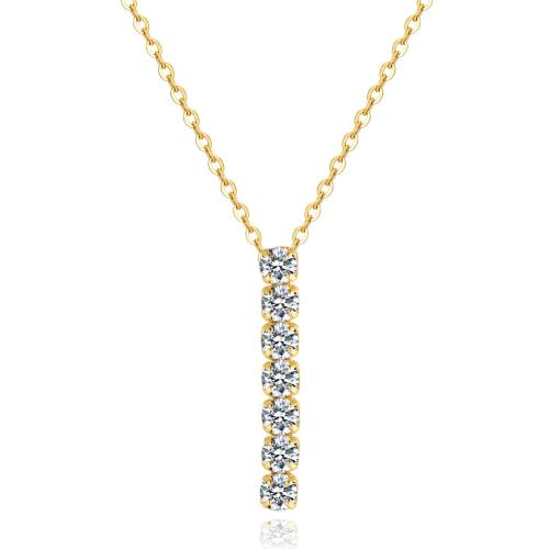 Zircon cubique Micro Pave collier en argent sterling, argent sterling 925, avec 5CM chaînes de rallonge, pavé de micro zircon & pour femme, plus de couleurs à choisir Environ 45 cm, Vendu par PC