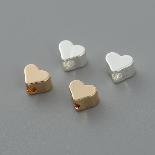 Brass Jewelry Beads, Heart, plated, DIY Approx 2mm [