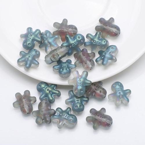 Glass Beads, Gingerbread Man, DIY & frosted Approx 1.5mm, Approx 