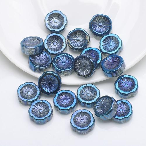 Plaqué Perles de verre, fleur, DIY, plus de couleurs à choisir Environ 1.2mm, Environ Vendu par brin