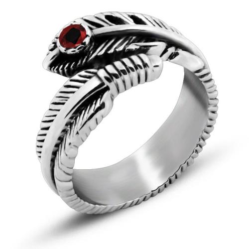 Titan Stahl Fingerring, Titanstahl, Modeschmuck & unisex & verschiedene Größen vorhanden & Micro pave Zirkonia, verkauft von PC