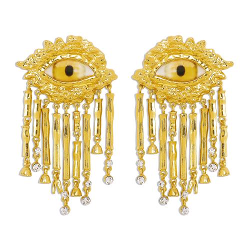 Fashion Fringe Earrings, Zinklegierung, Pferdeauge, Modeschmuck & verschiedene Stile für Wahl & für Frau & mit Strass, verkauft von Paar