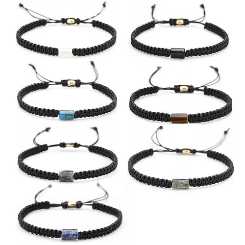 Bracelets en pierres précieuses, pierre gemme, avec corde de cire, fait à la main, bijoux de mode & différents matériaux pour le choix & pour femme Environ 16-26 cm, Vendu par PC