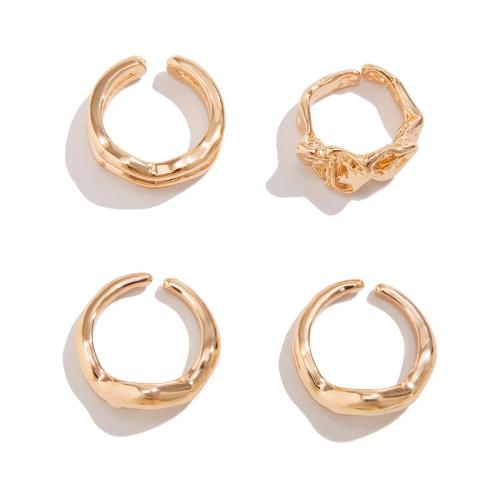 Zinklegierung Ring Set, plattiert, 4 Stück & Modeschmuck & für den Menschen, keine, verkauft von setzen[