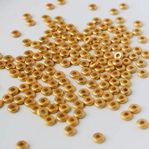 Brass Jewelry Beads, Round, gold color plated, DIY [