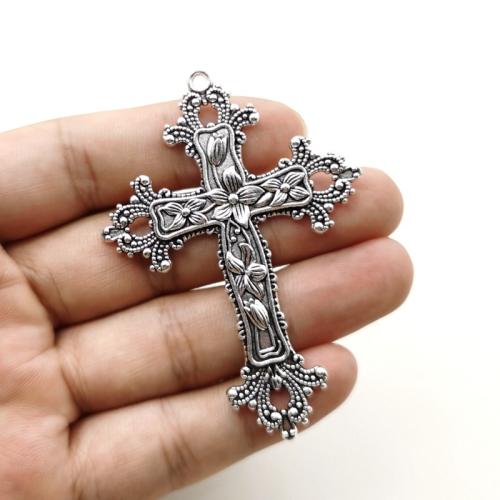 Zinc Alloy Cross Pendants, plated, DIY 