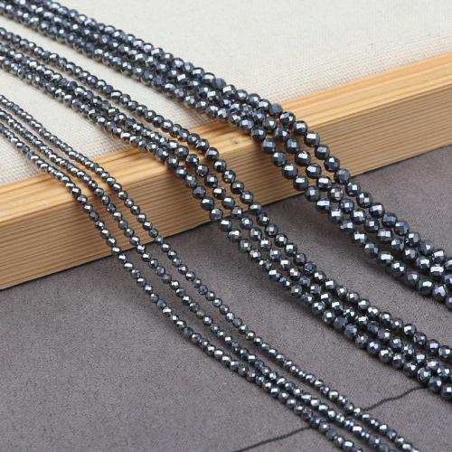 Single Gemstone Beads, Terahertz Stone, Round, DIY silver color 