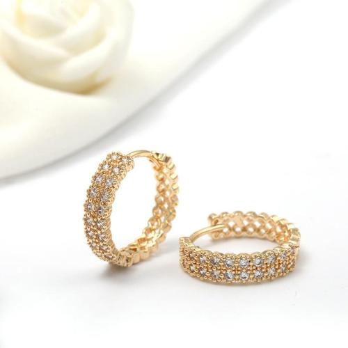 Cubic Zirconia Micro Pave Brass Earring, fashion jewelry & micro pave cubic zirconia & for woman 