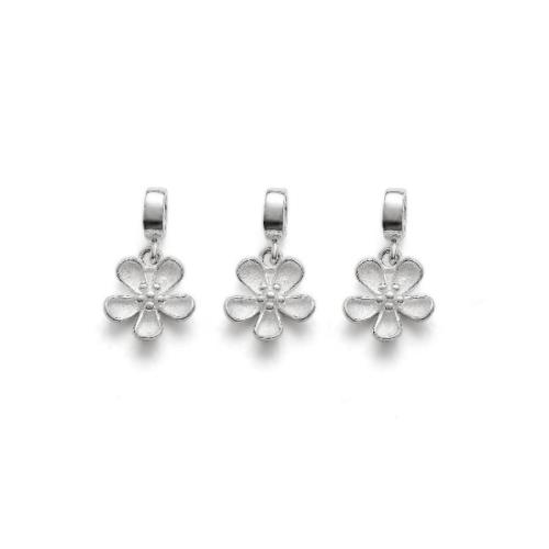 Sterling Silver Pendants, 925 Sterling Silver, petals, DIY, silver color 