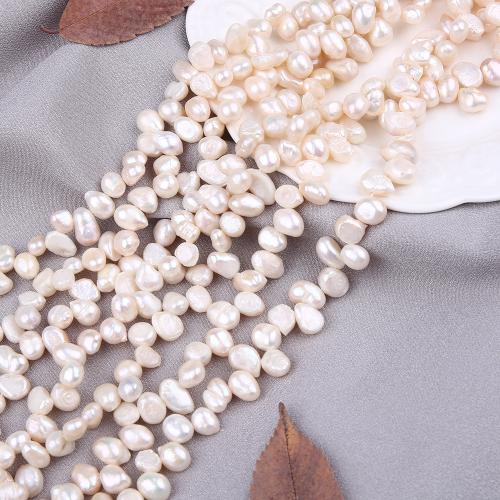 Baroque Cultured Freshwater Pearl Beads, fashion jewelry & DIY, white, Length about 10-11mm Approx 38 cm 