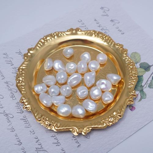 Perles nacres baroques de culture d'eau douce , perle d'eau douce cultivée, bijoux de mode & DIY & normes différentes pour le choix & aucun trou, blanc, Vendu par PC