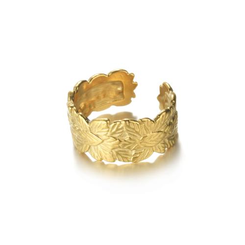 Edelstahl Fingerring, 304 Edelstahl, Modeschmuck & für Frau, goldfarben, verkauft von PC