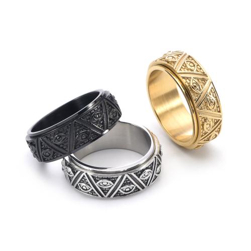 Edelstahl Fingerring, 304 Edelstahl, Modeschmuck & verschiedene Größen vorhanden & für den Menschen, keine, width 9mm, verkauft von PC