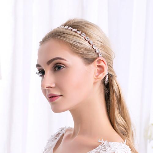 Оголовье, цинковый сплав, с ткань, Другое покрытие, Для Bridal & со стразами, Много цветов для выбора продается PC