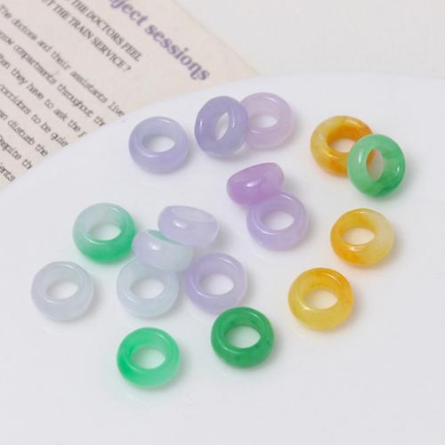 Single Gemstone Beads, Jade, Round, DIY, mixed colors 