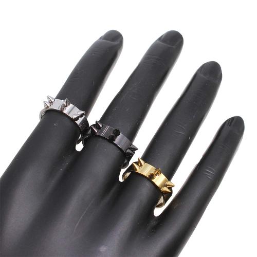 Edelstahl Fingerring, 304 Edelstahl, plattiert, Modeschmuck, keine, Box size: 19x13x35cm, ring size: 5.5x1.2mm, ring ring number mixed 16-20, 36PCs/Box, verkauft von Box