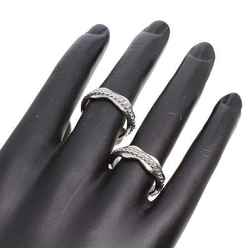 Edelstahl Fingerring, 304 Edelstahl, plattiert, Modeschmuck, keine, Box size: 19x13x35cm, ring size: 8mm, ring ring number mixed 17-21, 36PCs/Box, verkauft von Box