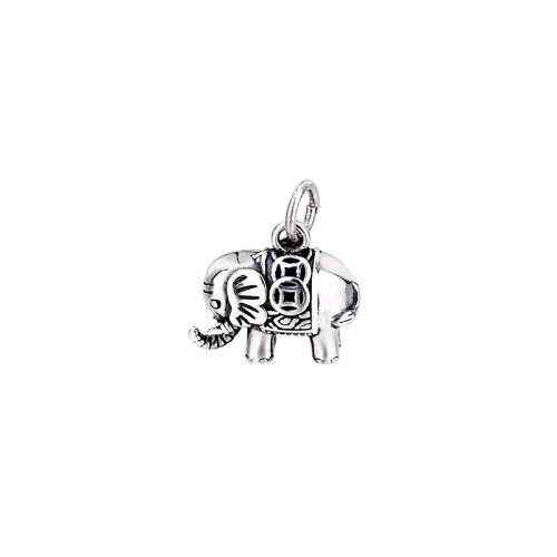 Pendentifs animaux en argent, argent sterling 925, éléphant, DIY, couleur originale Vendu par PC