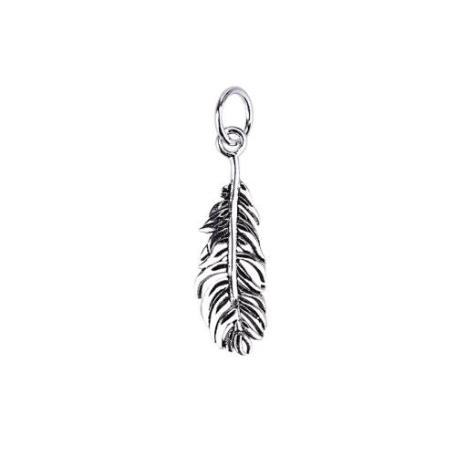 Sterling Silver Pendants, 925 Sterling Silver, Feather, DIY, original color 