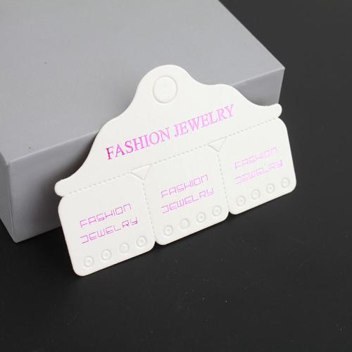 Fashion Jewelry Display Card, Paper, durable, white Approx Approx 