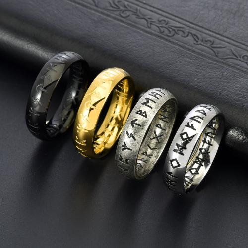 Edelstahl Fingerring, 304 Edelstahl, poliert, Modeschmuck & unisex & verschiedene Größen vorhanden, keine, width 6mm, verkauft von PC